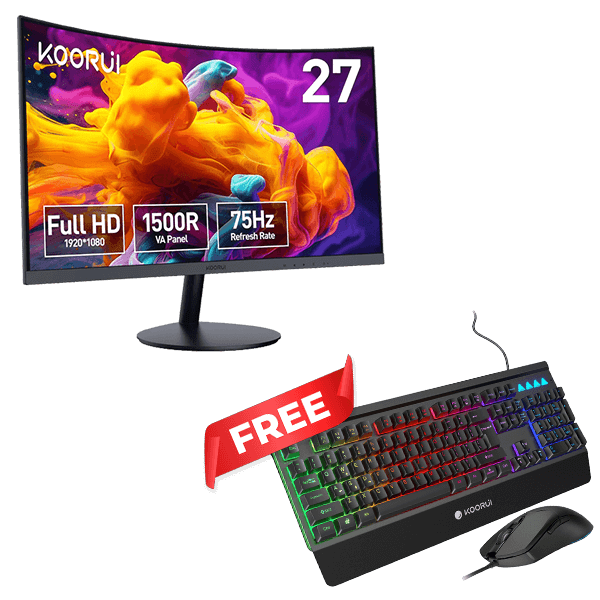 KOORUI 27" 27N5CA Curved VA Monitor 75HZ