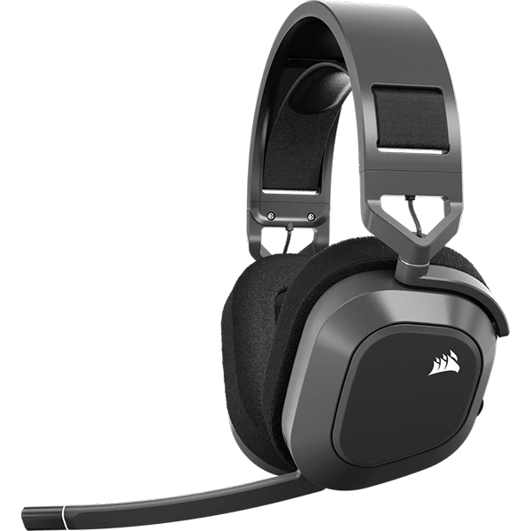 CORSAIR HS80 MAX RGB WIRELESS HEADSET STEEL GRAY/WHITE-image